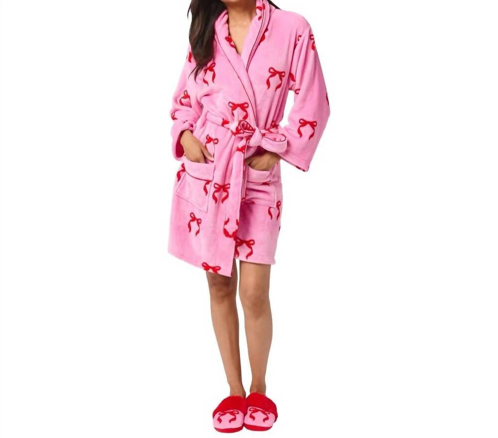 NEW SHIRALEAH pretty in bow robe in pink